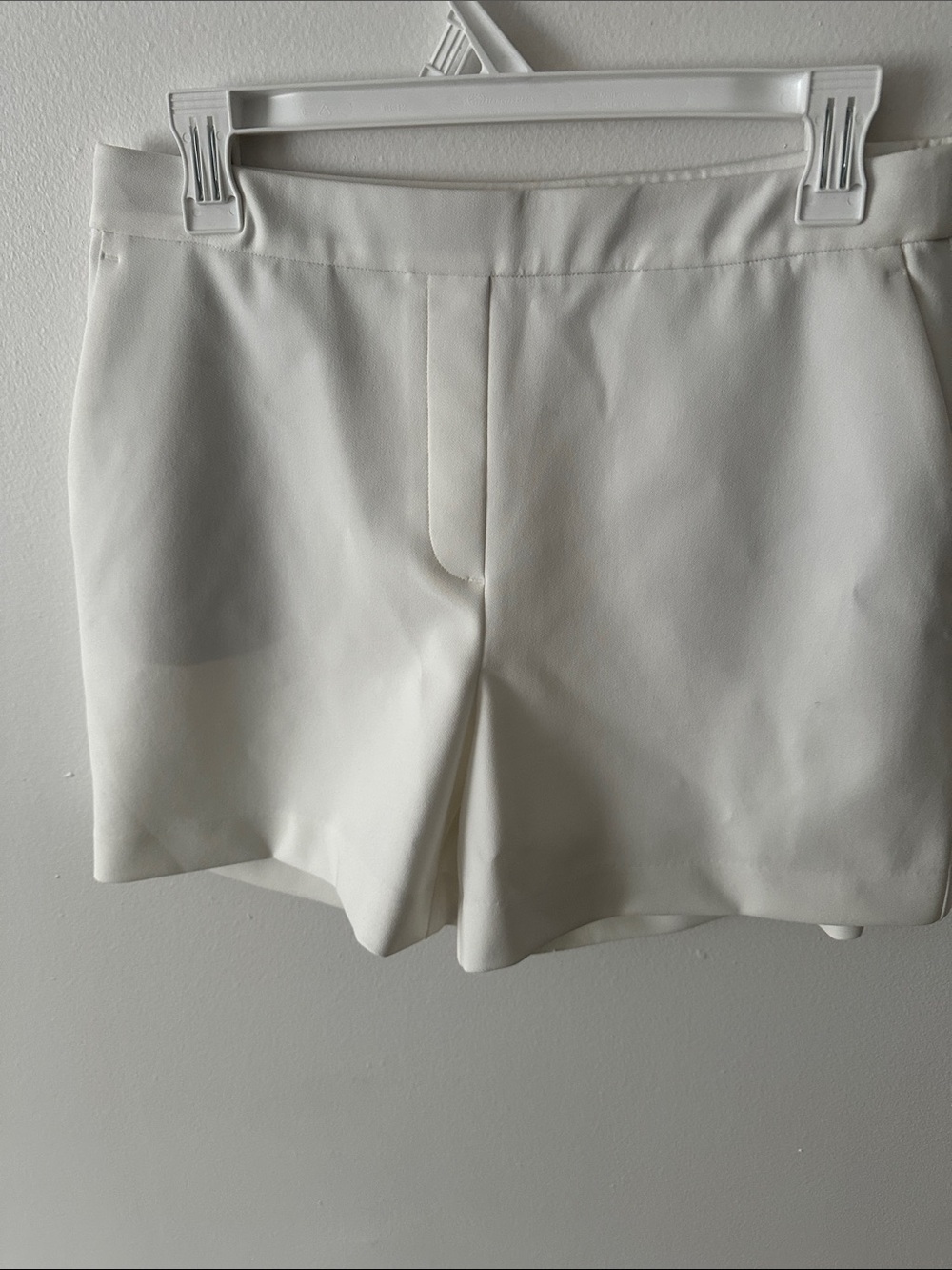 Rachel Zoe White High-Waist Tailored Dress Shorts